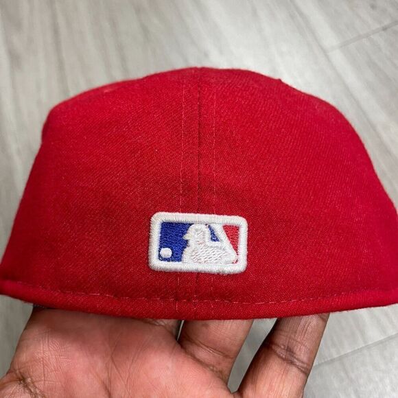 Texas Rangers Hat Cap Red 7 1/8 New Era World Series On Field Fitted 59Fifty MLB - Picture 5 of 8